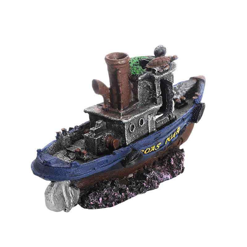 アクアリウム オブジェ 水槽 内装 造園 ミニチュア インテリア デコレーション 装飾 オーナメント 置物 隠れ家 観賞魚 金魚 メダカ 亀 トカゲ 個性的 潜水艦 沈没船