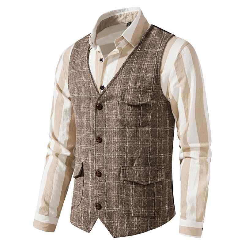 サイズ: S.M.L.XL.2XL 柄: 無地 襟型: Vネック 前立て: シングルボタン カラー: ブラック.カーキ.グレー スタイル: 英国風アカデミック スタイル: カジュアル 季節: オールシーズン 厚み: 普通 シーン: カジュアル 加工: ノーアイロン加工 タイプ: ベスト