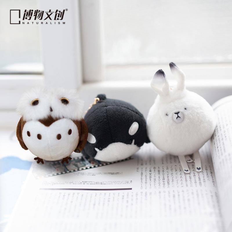 Other - フクロウ ぬいぐるみ キーホルダー おしゃれ 小さめ 丸い ウサギ シャチ ポリエステル セット シンプル ナチュラル 柔らかい プレゼント