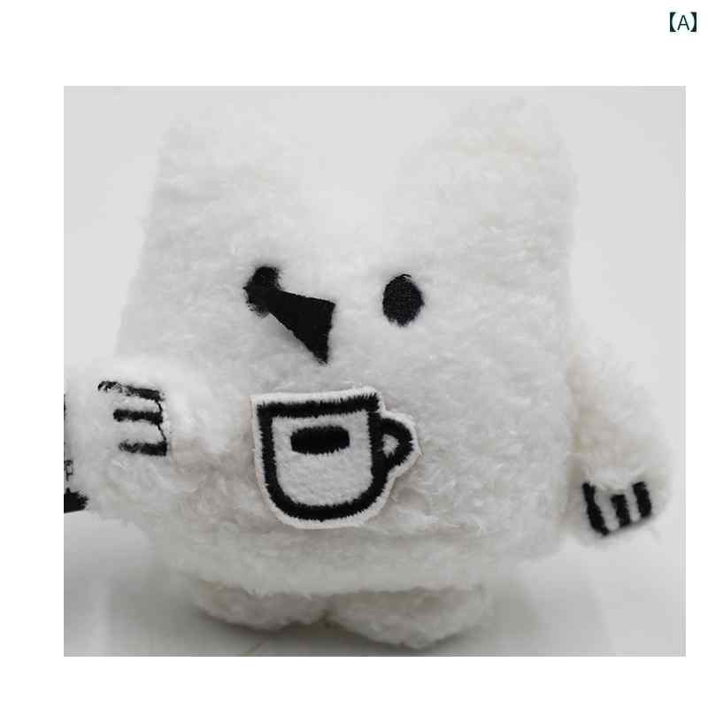 フクロウ ぬいぐるみ キーホルダー コレクション バッグ プレゼント 白 青 かわいい もこもこ シンプル ナチュラル 韓国 綿 セット アクセサリー(4.0)