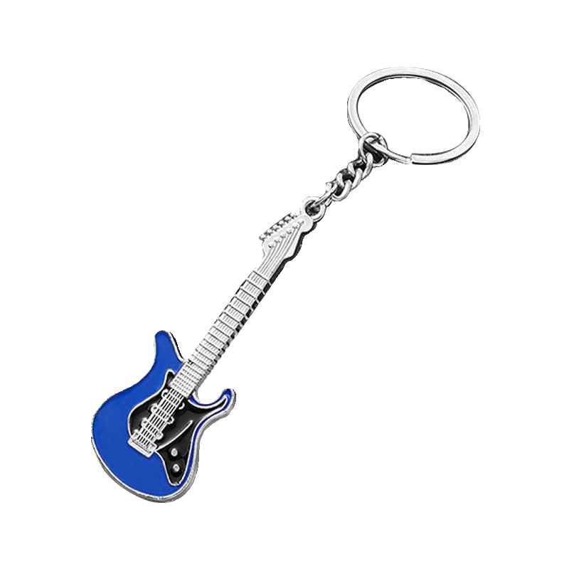 ギター キーホルダー 楽器 アクセサリー 鍵 バッグ 小さい エレキ チャーム 合金 おしゃれ 個性的 音楽 お揃い ギフト 誕生日 青 赤 ピンク