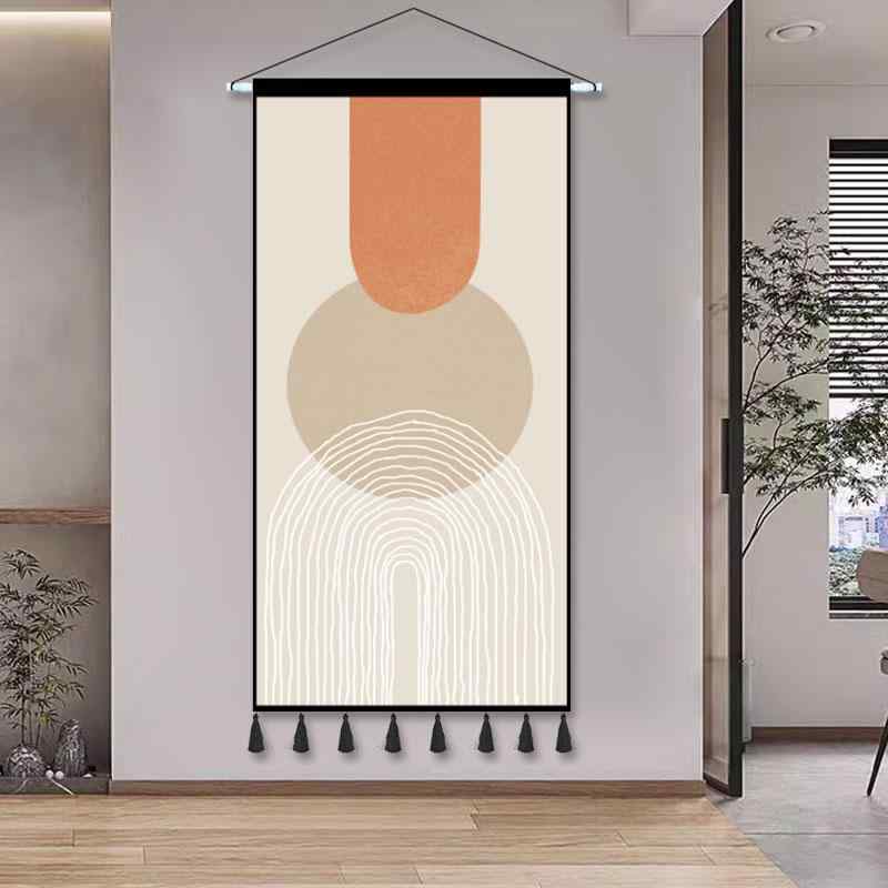 タペストリー 壁掛け 布製 長方形 タッセル リビング 寝室 玄関 インテリア 装飾 吊り飾り ウォールア..