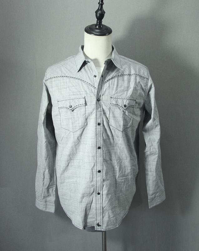 Denim Shirt - シャツ メンズ おしゃれ 長袖 カジュアル ウエスタン 格子柄 チェック チェック ゆったり 大きいサイズ 綿 きれいめ