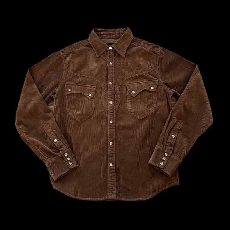 シャツ メンズ おしゃれ 長袖 コーデュロイ 秋 アメカジ ヴィンテージ風 ウエスタン ポケット