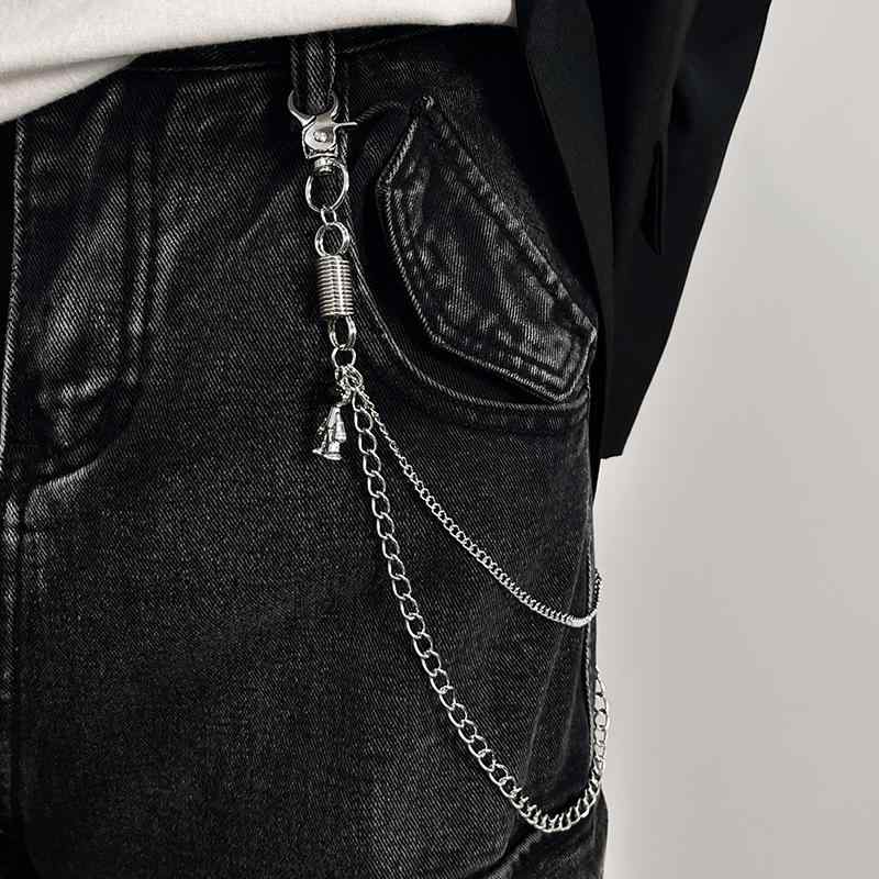 パンツチェーン メンズ おしゃれ レディース ヒップホップ ストリート 暗黒 ダブルロボット チェーン 装飾 パンツチェーン パンツアクセサリー