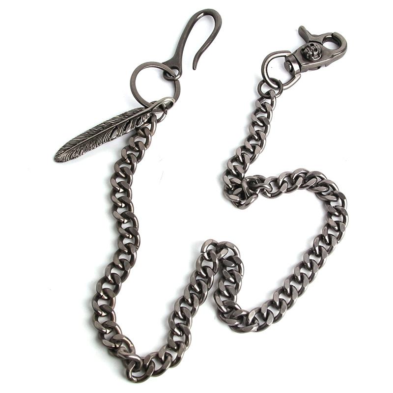 パンツチェーン メンズ おしゃれ レディース ヴィンテージ風 フェザー チェーン パンク ヒップホップ 個性 小物 アクセサリー