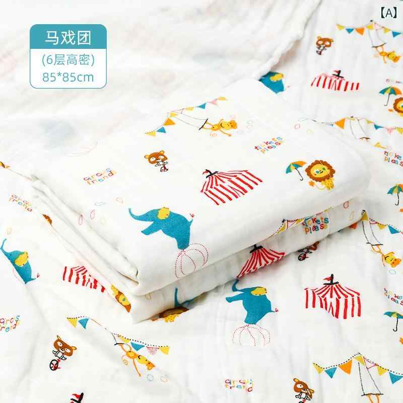 ガーゼバスタオル おくるみ ベビー 赤ちゃん 新生児 子供 純綿 コットン 6重織り 高密度 ふわふわ 超ソフト 吸水性 湯上り 多機能