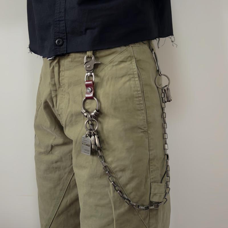 ウォレットチェーン パンツチェーン ユニセックス 多機能 パンツチェーン メタル アメリカンヴィンテージ風 パンク