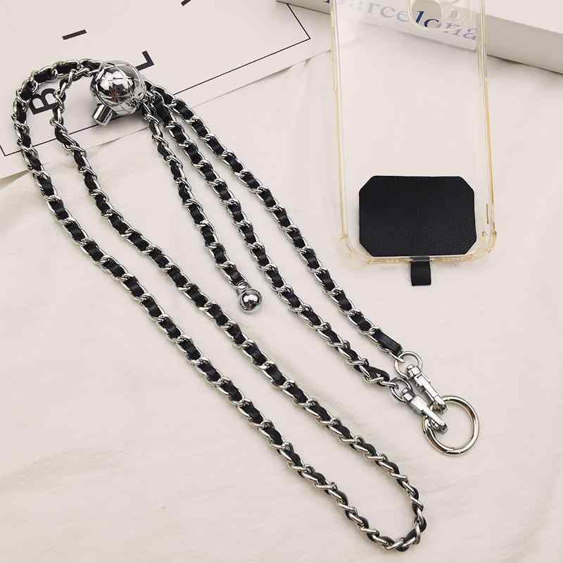 スマホショルダー おしゃれ レディース 調節 夏 斜め掛け 紛失防止 黒 モード 可愛い(2.0)