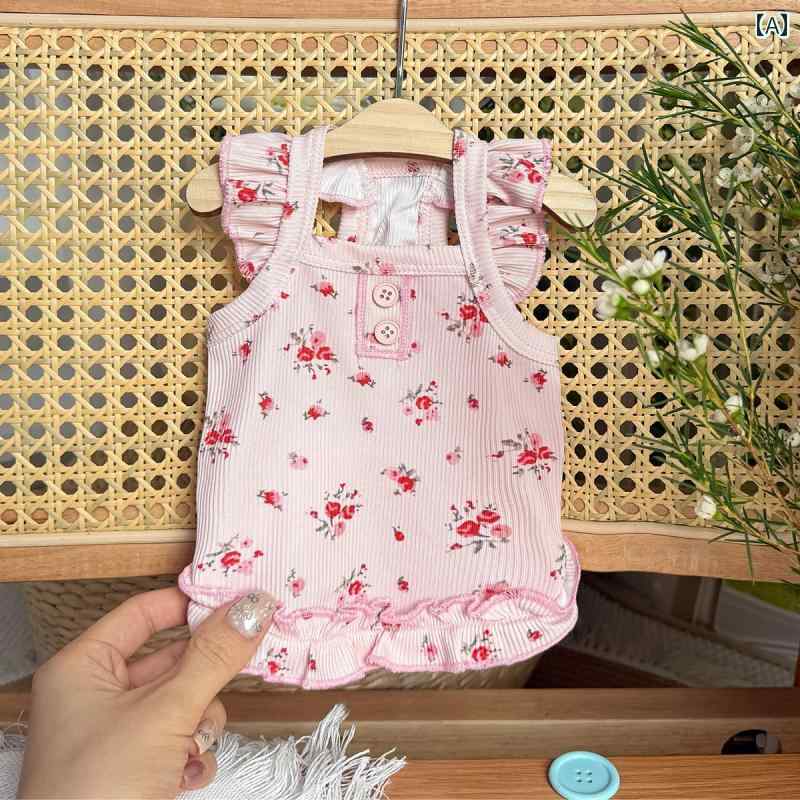 犬 服 女の子 かわいい 小型 ビションフリーゼ トイプードル 猫 夏 ひんやり 涼しい 通気性 フリル キ..