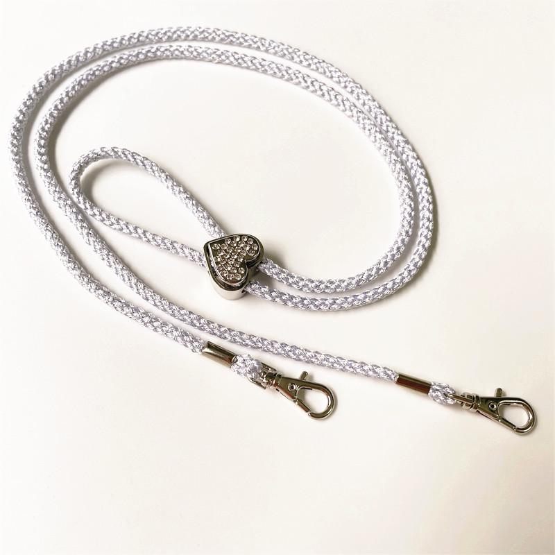 帽子 紐 後付け 顎ひも おしゃれ ストラップ スリム 可調節 防風 紛失防止 キラキラ 金銀糸 編み込み ..