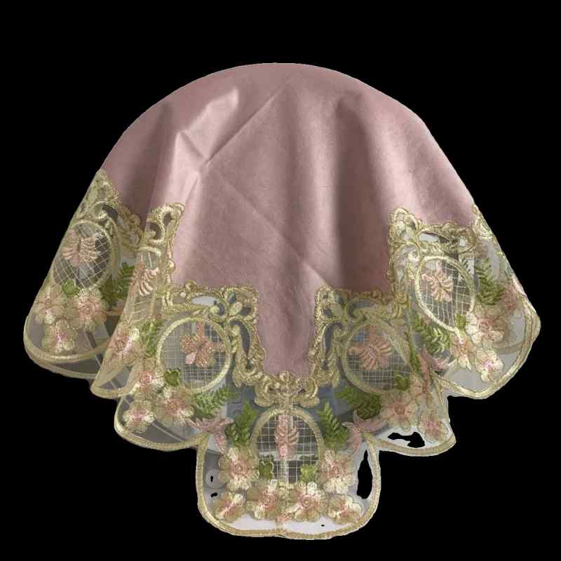 ドレッサー ミラー カバー 柔らかい 布 防塵 カーテン ベロア レース 花 チェック柄 テーブルクロス エレガント おしゃれ ヨーロピアン ベージュ 青 ピンク