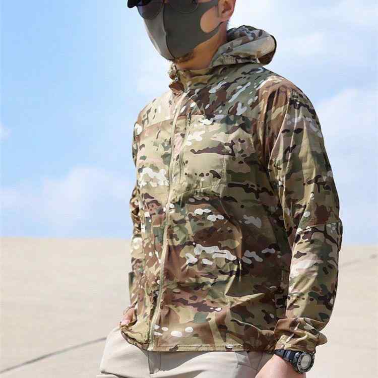 日焼け防止 パーカー メンズ 夏 ジップアップ ポケット フード 迷彩 薄手 アウトドア 釣り ゆったり ポリエステル 長袖 おしゃれ おでかけ カジュアル 大きいサイズ