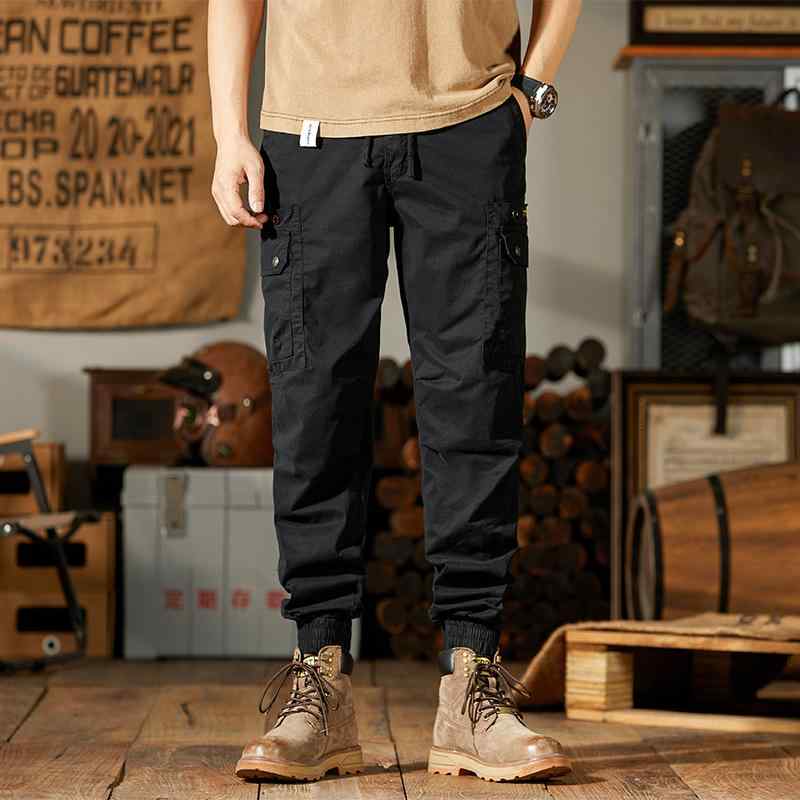Cargo Pants - カーゴパンツ メンズ おしゃれ 長ズボン 夏 薄手 多ポケット 綿 スリムフィット ジョガー アウトドア カジュアル 作業 タクティカル