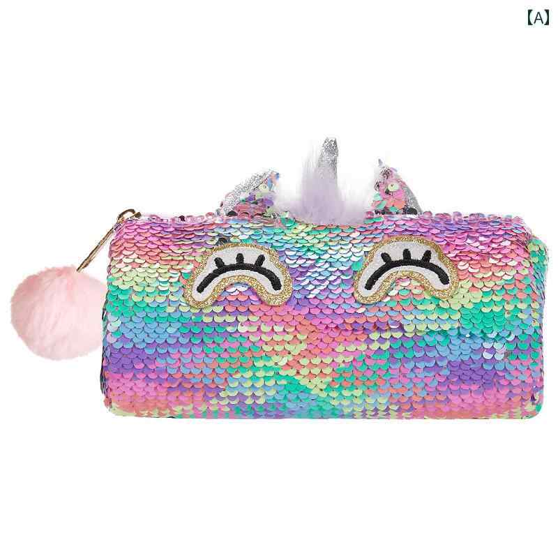 ペンケース 大容量 可愛い 小学生 男の子 女の子 スパンコール ファスナー キラキラ ポータブル 文房具..