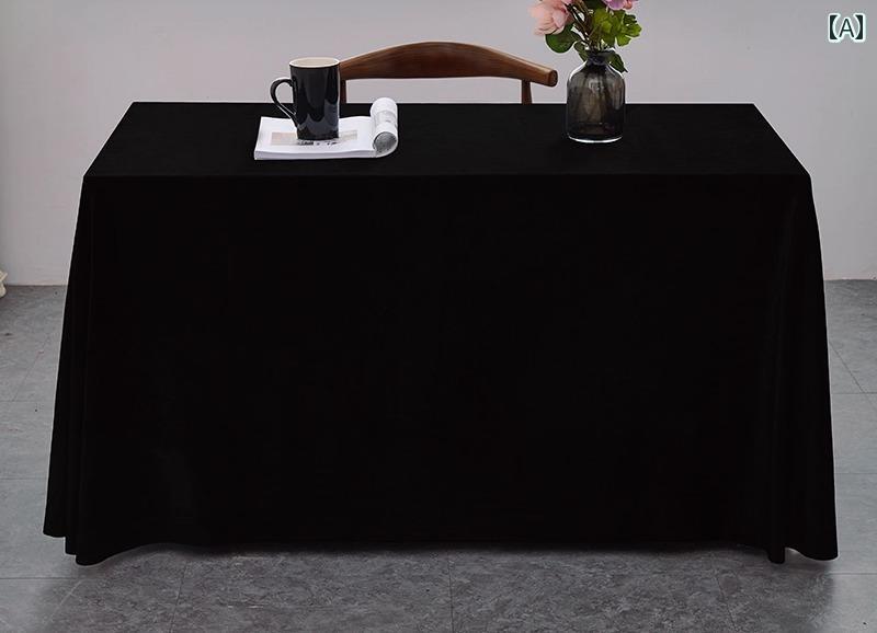 布 生地 フランネル 厚手 光吸収 四角形 結婚式 パーティー イベント カウンター テーブルクロス 撮影 背景 幕 装飾 デコレーション シンプル 黒 無地