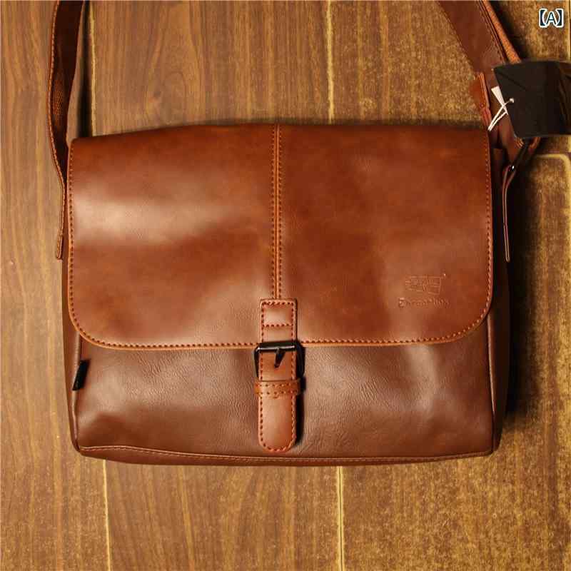 ショルダーバッグ メンズ おしゃれ ビジネス 大人 シンプル 黒 斜め掛け ストリート ソフト 通勤 通学