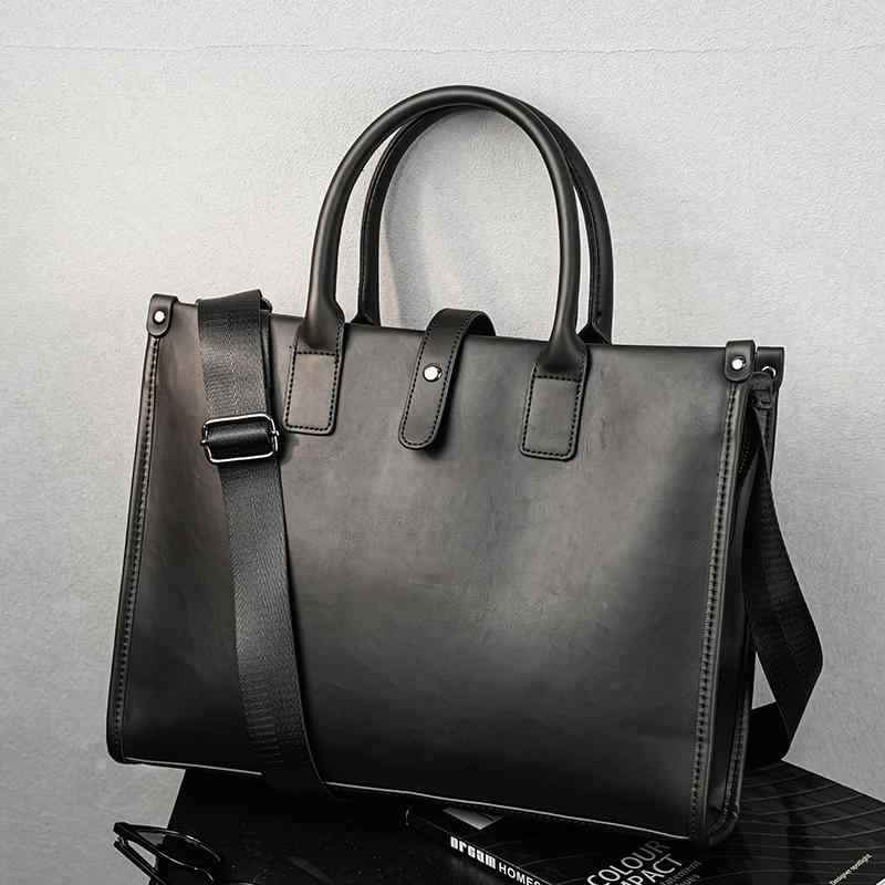 ブリーフケース メンズ おしゃれ ビジネス 大人 横型 軽量 ショルダー 書類入れ パソコン レトロ シンプル