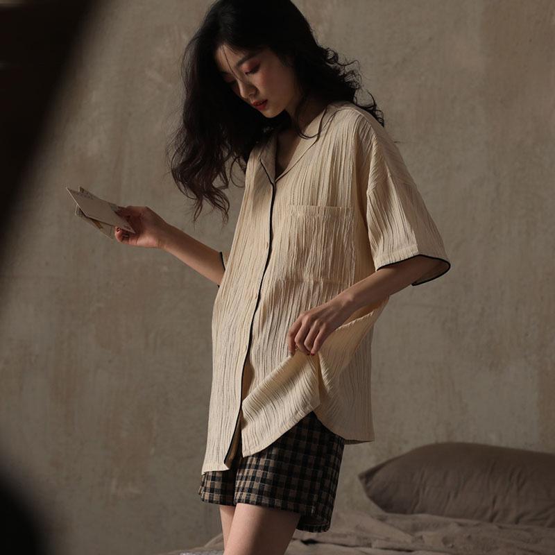 パジャマ レディース おしゃれ 快適 半袖 夏 薄手 無地 涼しい 部屋着 ゆったり シンプル ルームウェア