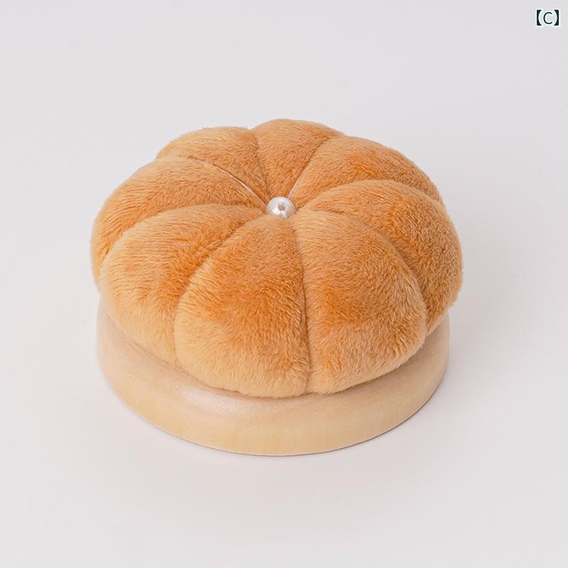 ピンクッション かわいい 柔らかい クロステッチ 無垢材 ベース ニードル カボチャ...