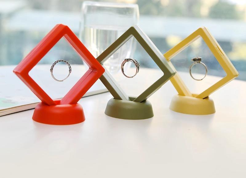 アクセサリー 収納 おしゃれ ケース 酸化防止 PE 透明 フィルム 浮遊 ディスプレイ スクエア ボックス ネックレス イヤリング ブレスレ..