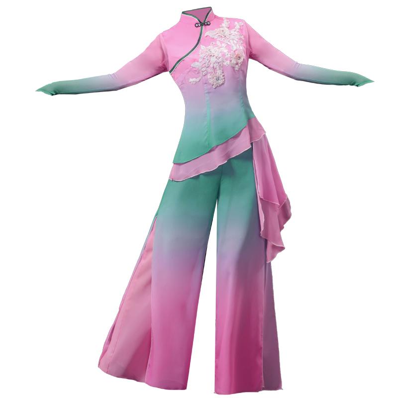 セットアップ レディース おしゃれ 上下 レトロ 扇子舞 社交ダンス 衣装 喜び 演出 長袖 スタンドカラ..