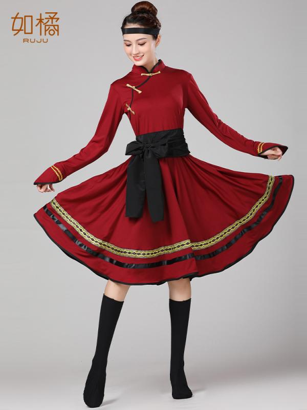 ダンス 衣装 レディース おしゃれ モンゴル風 民族調 舞台 社交ダンス 演出用 大きめスカート レディース おしゃれ