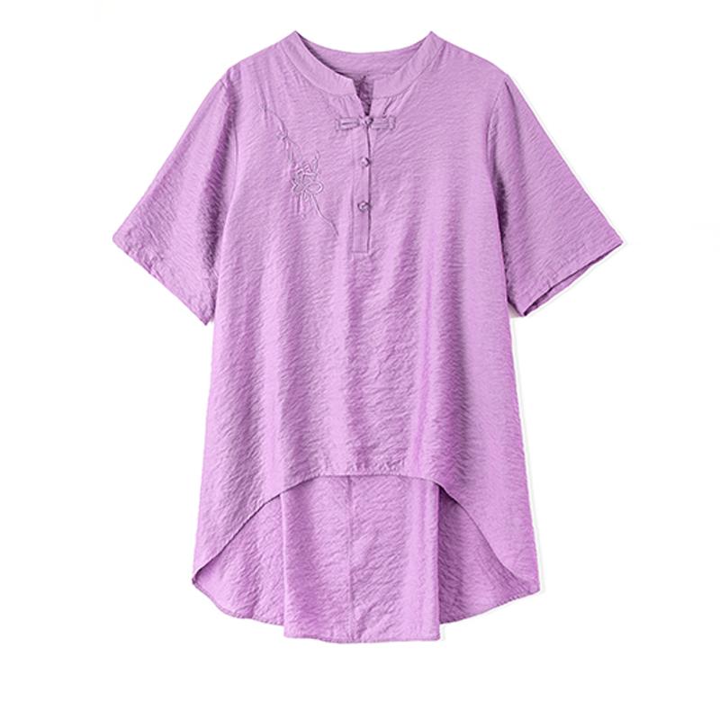 トップス レディース おしゃれ 前短後長 リネン 麻 シンプル 夏 ゆったり シルエット