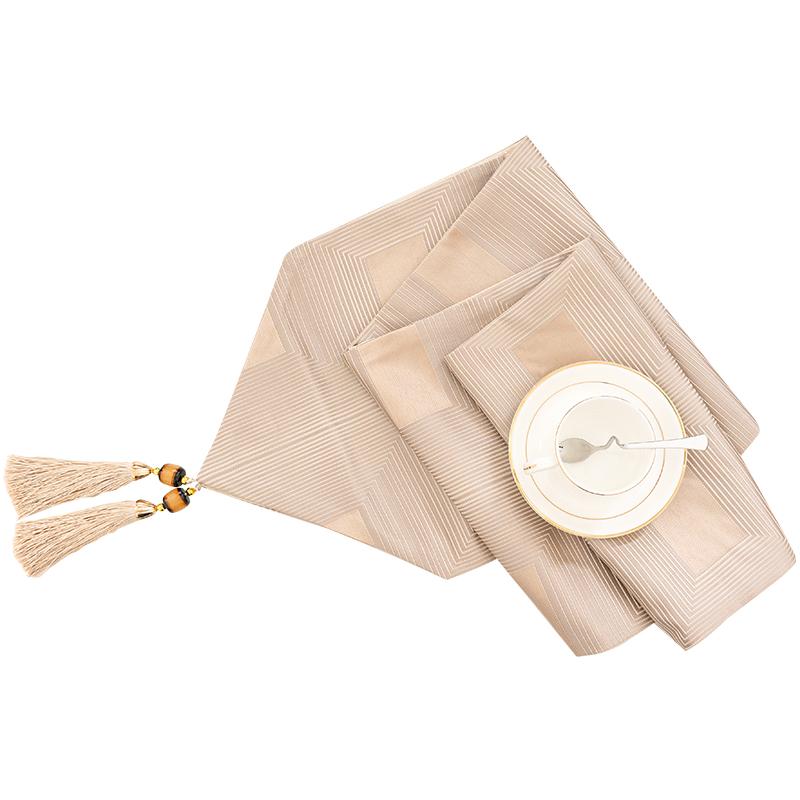 テーブルランナー ヨーロピアン センタークロス タッセル 卓上 装飾 デコレーション サイドボード キャビネット リビング ダイニング レストラン おしゃれ エレガント 青 黄 オレンジ