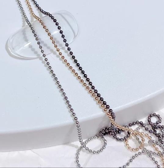 ネイル ボール チェーン スチール 極細 アクセサリー ハンドメイド デコレーション サロン ゴールド シルバー 黒 シンプル おしゃれ パーツ セット