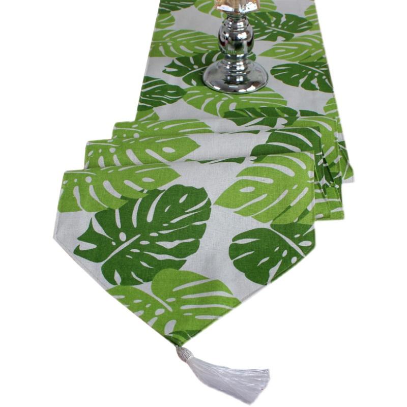 テーブルランナー おしゃれ 北欧 海 魚 クジラ 葉 クリスマス シカ 布 タッセル 装飾 クロス モダン アメリカン コットン リネン キャビネット カバー インテリア 普段使い パーティー 食事 青 緑 赤