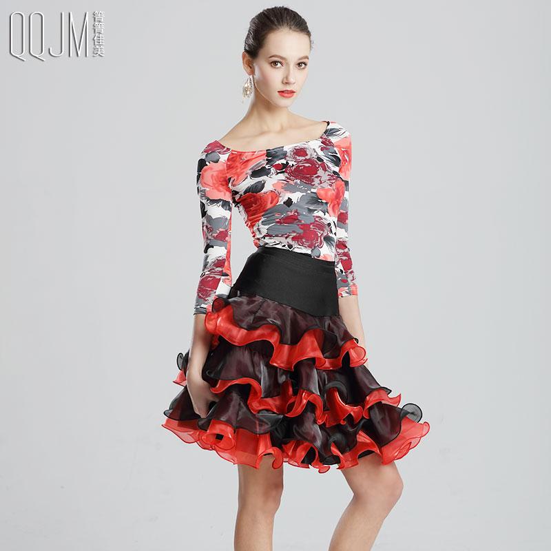 ダンス 衣装 スカート レディース おしゃれ モダン フレア シフォン風 ボリューム 韓国 練習 半身 大人..