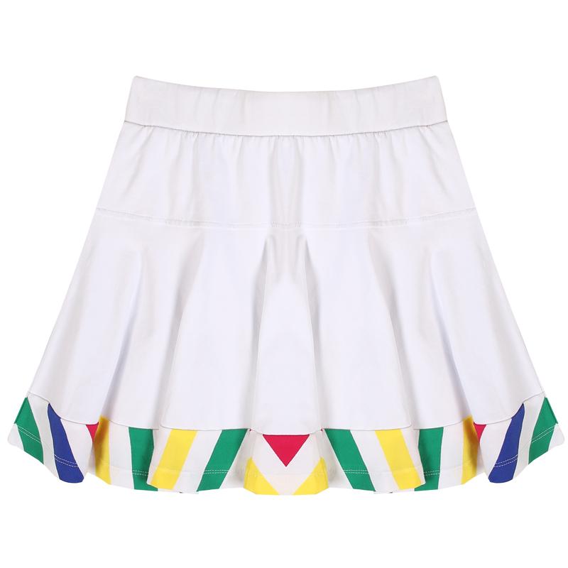 ダンス 衣装 スカート レディース おしゃれ 白 夏 大きめ 裾広がり 水兵風 体型カバー 透け防止 短め 可愛い ショート 無地 大人 ふんわり