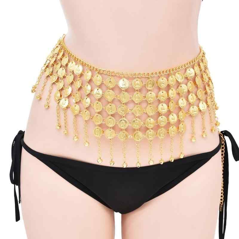 ヒップスカーフ 腰 ベリーダンス レディース おしゃれ エジプト風 半円 三角 きらきら コイン 装飾 ダンス 衣装 小物 シルバー