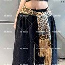 ヒップスカーフ 腰 レディース おしゃれ 豹柄 スパンコール フリンジ ジャズダンス カバー アクセサリー ダンス衣装 ストリート 個性派
