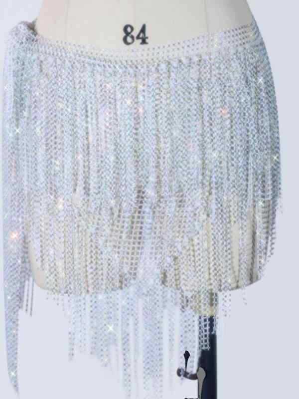 ヒップスカーフ ベリーダンス 腰 レディース おしゃれ 三角 フリンジ 繁星 きらきら