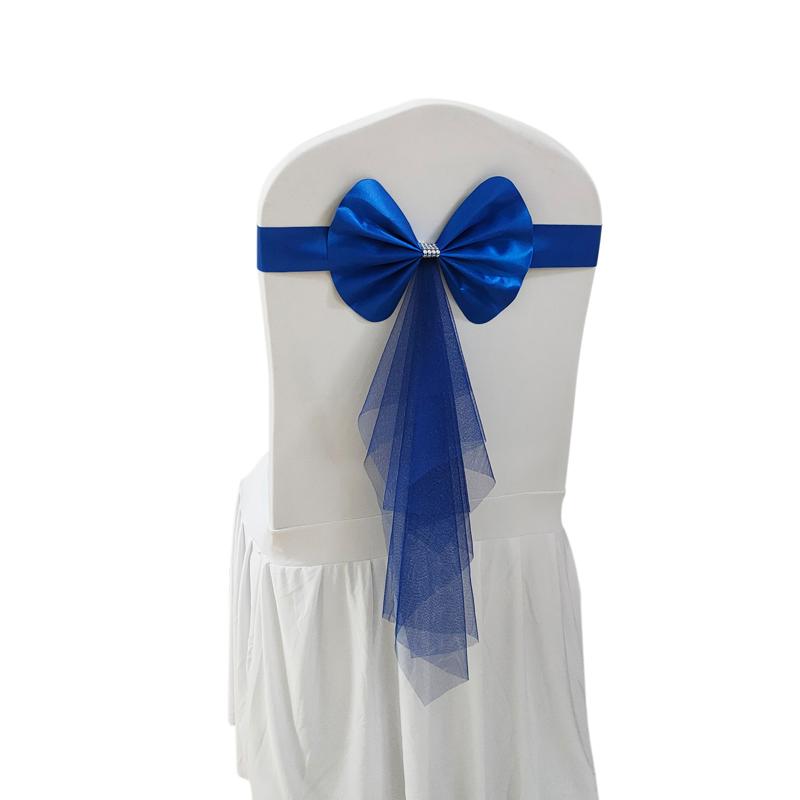 椅子カバー チェアサッシュ PVC メッシュ 背もたれ 装飾 リボン 飾り 伸縮性 結婚式 ホテル レストラン..