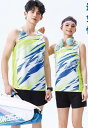 陸上 ユニフォーム 柔らかい スポーツ トレーニング 通気性 セットアップ ランニング 大人 子供 メンズ レディース ノースリーブ ショートパンツ 大きいサイズ 青 緑 ピンク