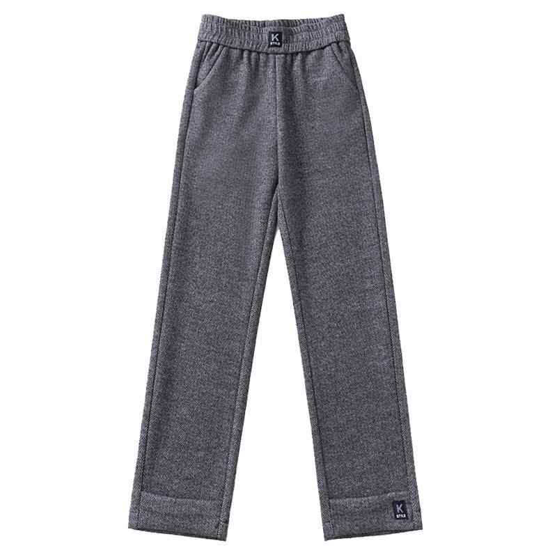 Wool - パンツ レディース おしゃれ 大人 きれいめ ウール 九分丈 ストレート ハイウエスト 秋冬 裏起毛 厚手 シンプル ミディアム丈 小柄 50代 女性