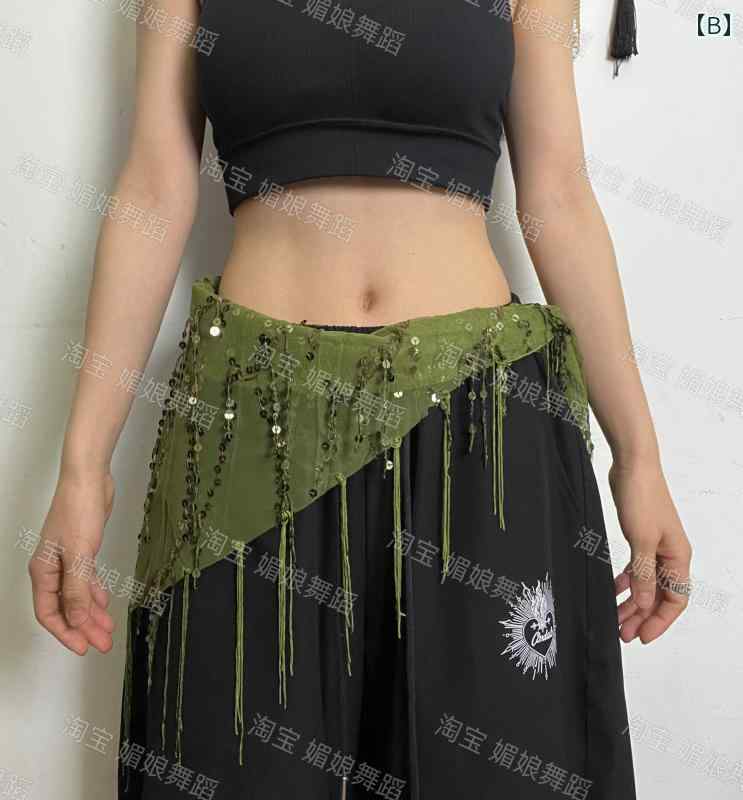 腰チェーン ヴィンテージ風 ダンス 二重層 水滴きらきら ゴールドコイン フリンジ ...