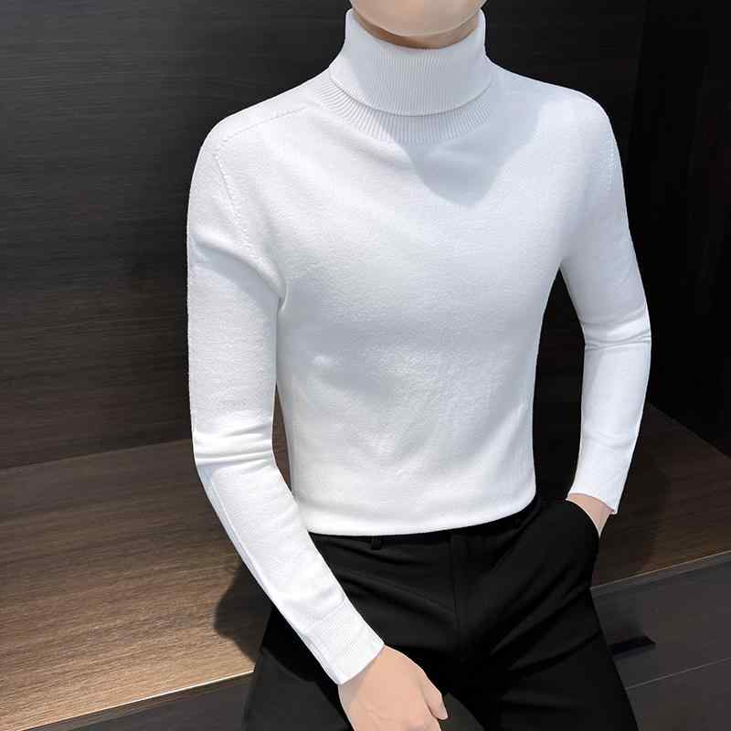 タートルネック ニット メンズ おしゃれ 冬 厚手 ハイネック セーター 長袖 秋冬 シンプル 無地 上品