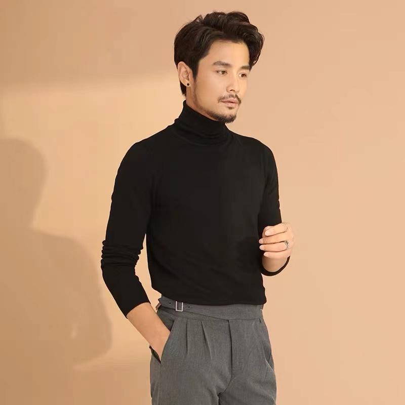 タートルネック ニット メンズ おしゃれ 秋冬 薄手 暖かい シンプル 無地 着やせ スリムフィット 洗える 長袖 トップス