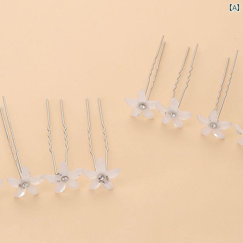 ヘアコーム かんざし 花 バラ パール バック アクセサリー ヘッドコサージュ まとめ髪 パーティー 結婚..