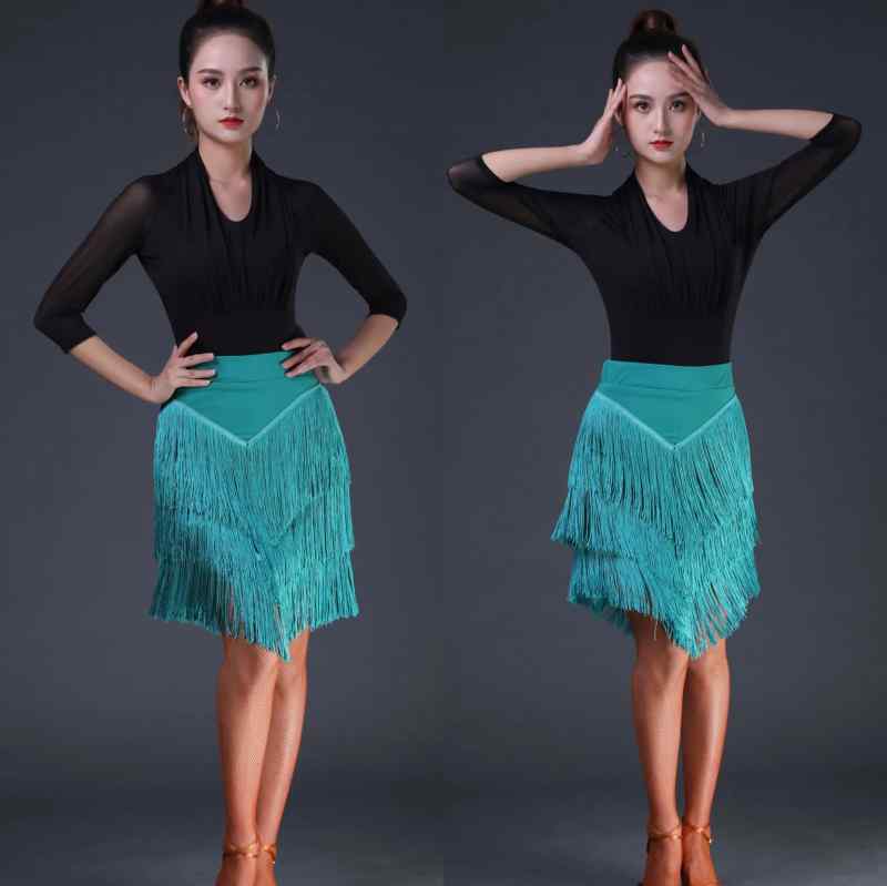 ダンス 衣装 スカート レディース おしゃれ フリンジ ラテン 練習 パフォーマンス 大人 ショート丈 無..