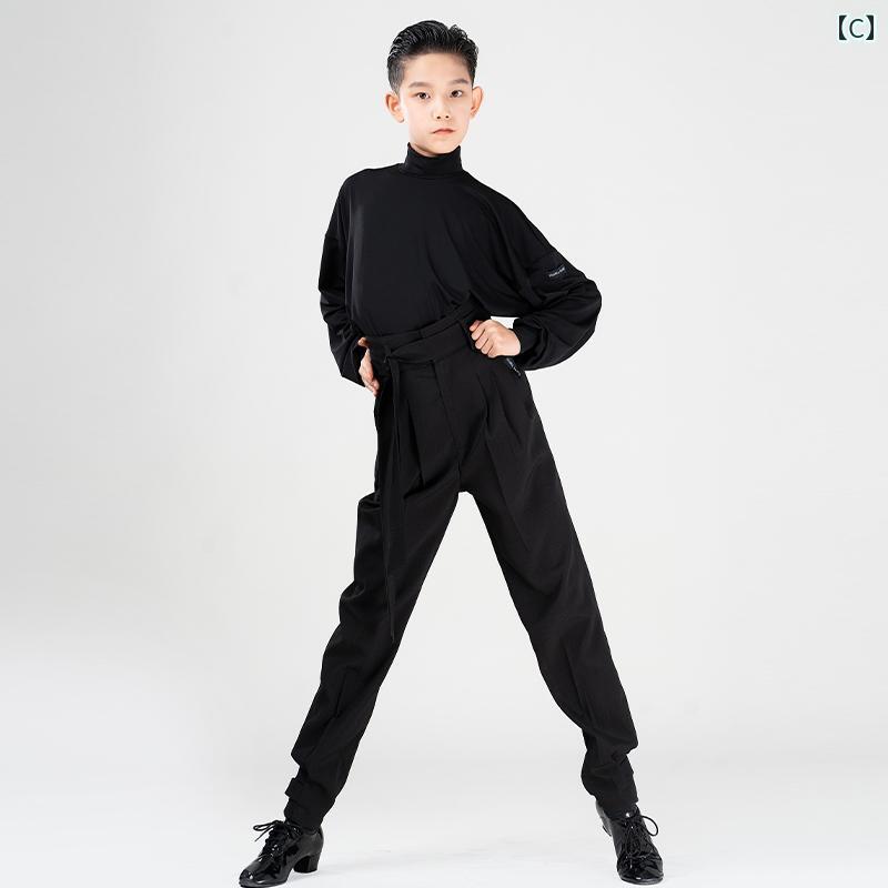 パンツ 男の子 キッズ 秋冬 ハイウエスト ワイド ゆったり ダンス 衣装 練習用 舞...