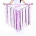 ヒップスカーフ 腰 レディース おしゃれ ベリーダンス ダンス衣装 アルゼンチン風 ダブルカラー フリンジ