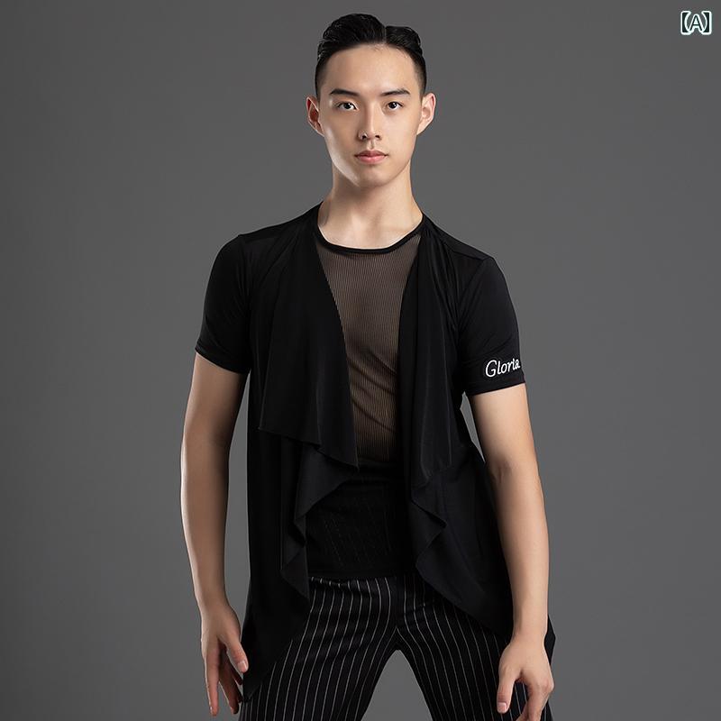 サイズ: S.M.L.XL.XXL 素材: ポリウレタン（スパンデックス） ネックライン: ラウンドネック カラー: ブラック.CR506ブラック.CR510ストライプブラック デザイン: 半袖 ジャンル: ラテン.チャチャ.サンバ.カウボーイ.フラメンコ