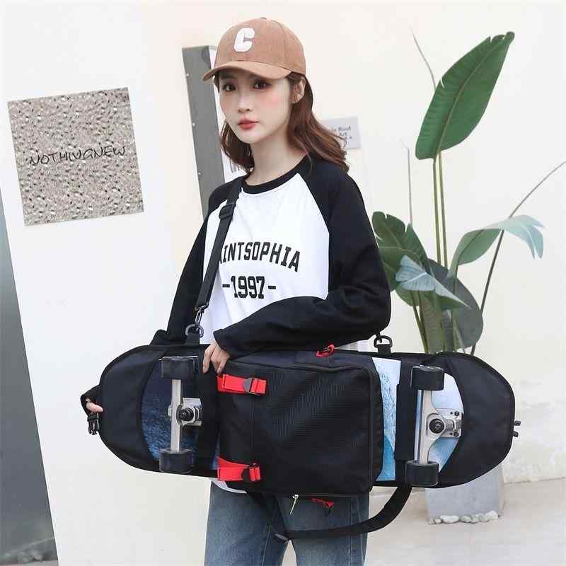 スケートボード ケース 保護 収納 バックパック 黒 赤 青 カジュアル おしゃれ 持ち運び 簡単 便利 快..