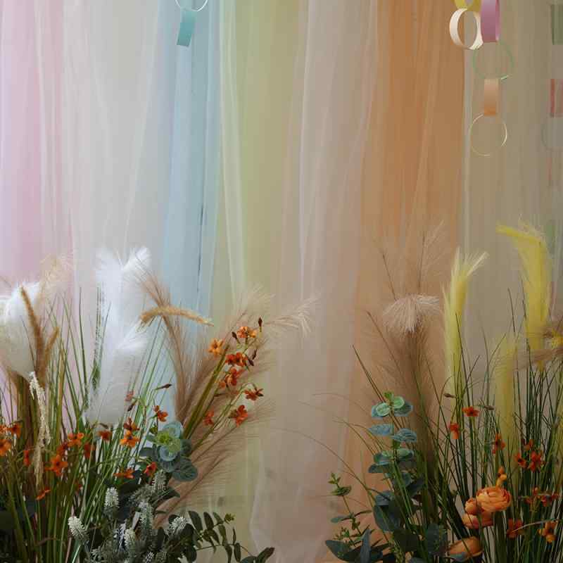 メッシュ 生地 テーブルクロス 背景 布 デコレーション 誕生日 おしゃれ 柔らかい ホーム パーティー かわいい ウェディング 写真 装飾 シンプル ピンク 紫 オレンジ