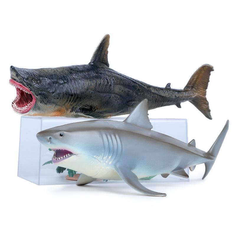 乐天商城 - 海洋生物 フィギュア セット メガロドン シュモクザメ ホオジロザメ おもちゃ 子供 男の子 プラスチック ミニチュア コレクション 装飾 知育玩具 リアル かっこいい プレゼント 誕生日